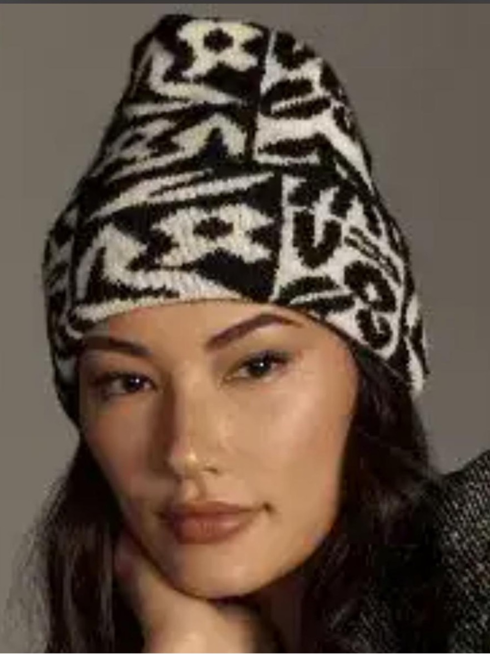 Anthropologie B&W Beanie